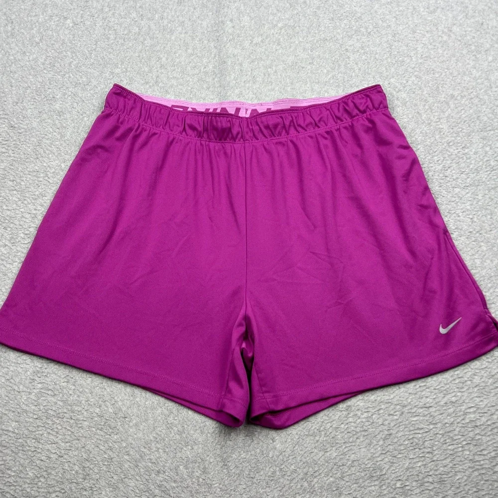 Nike Shorts Womens XL Magenta Dri-FIT Attack Mid-Rise 5